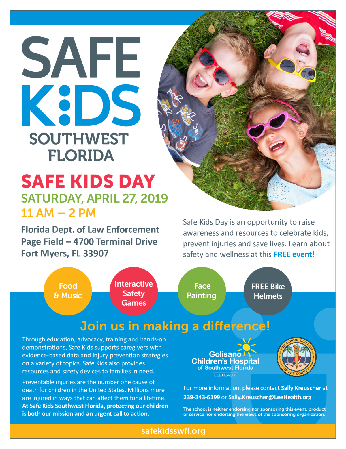 Image of a flyer titled Safe Kids Day