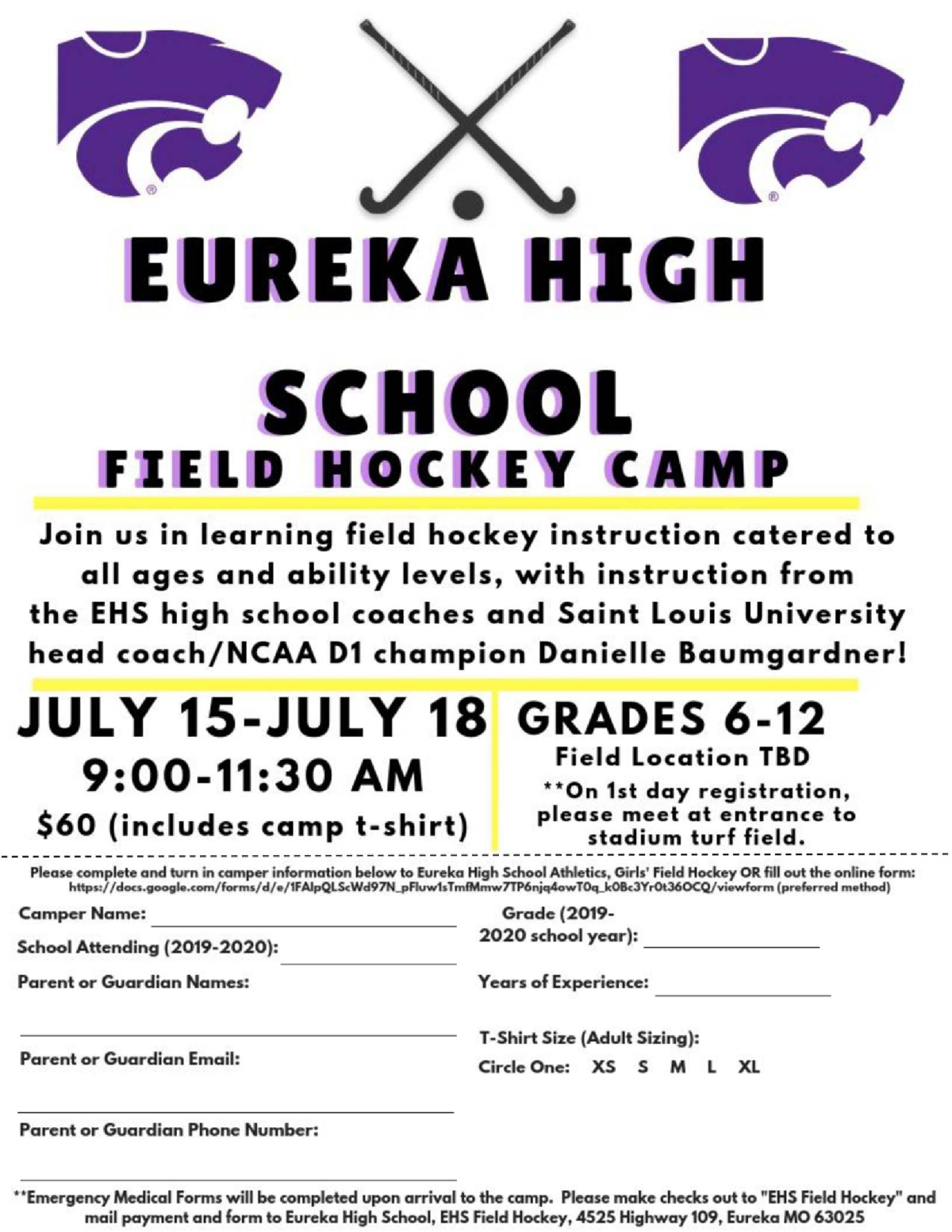Peachjar Flyers - ehs field hockey camp