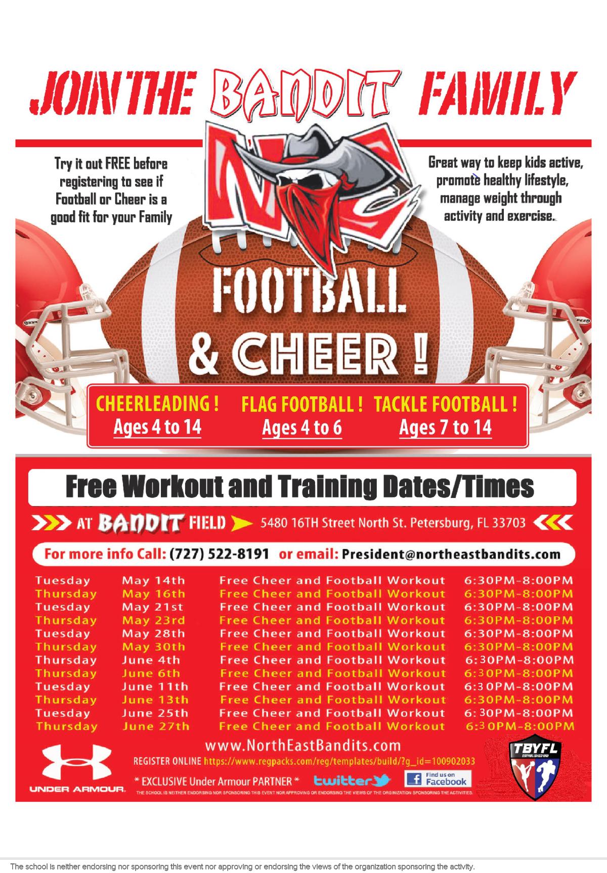 Workout For Cheerleaders Flyer EOUA Blog