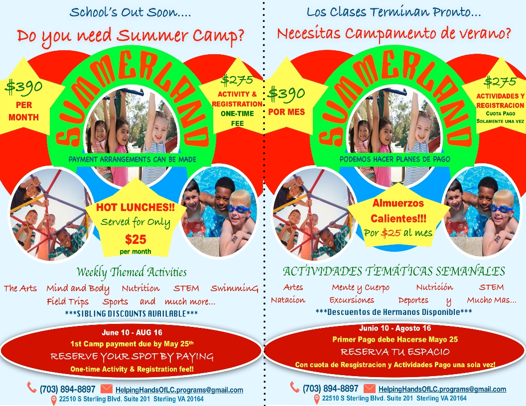 Peachjar Flyers - image of a flyer titled summer camp