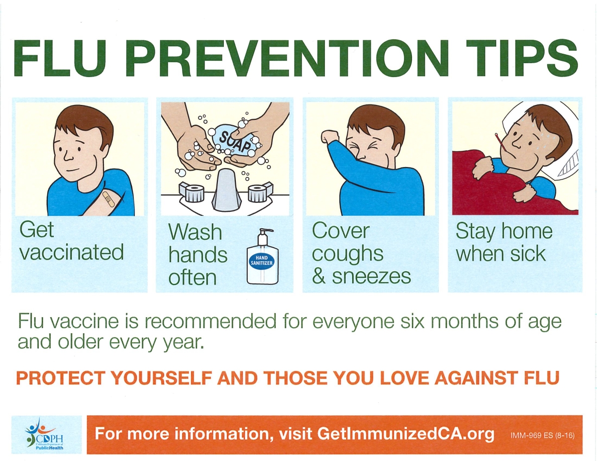SUAPS Stay home when sick Get vaccinated Cover Wash hands often coughs &...