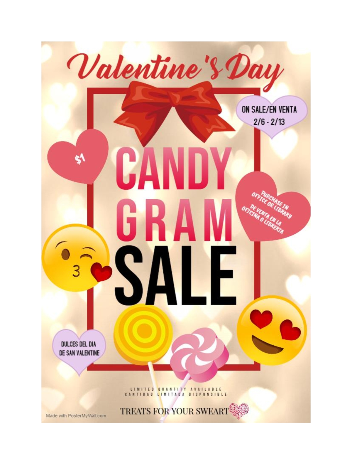 Image of a flyer titled VALENTINE'S DAY CANDY GRAMS Image of a flyer titled VALENTINE'S DAY CANDY GRAMS