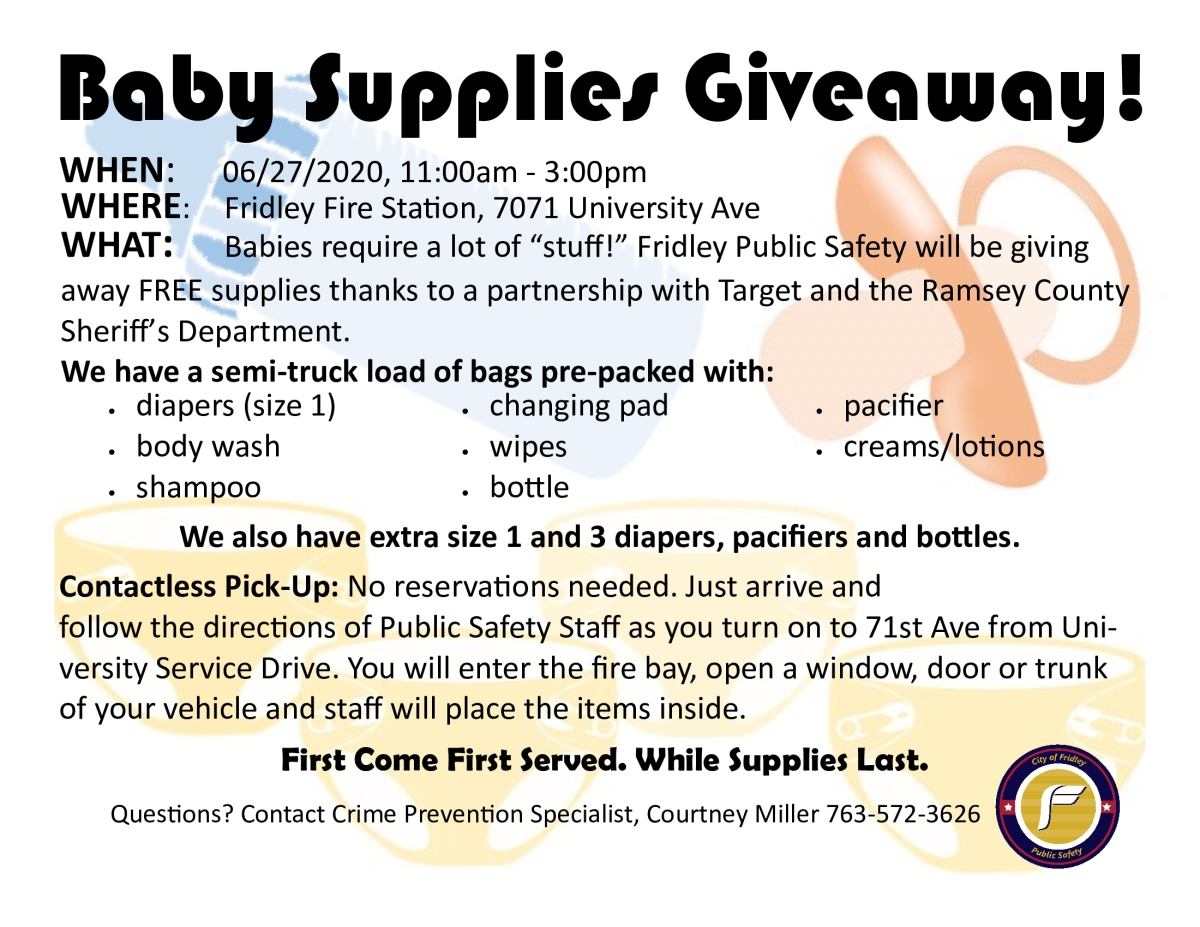 giving away baby stuff
