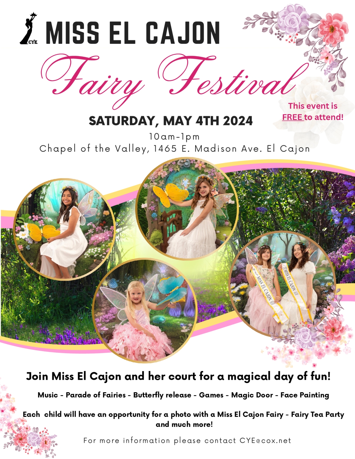 MISS EL CAJON CYE Fairy Festival | Peachjar MISS EL CAJON CYE Fairy Festival | Peachjar